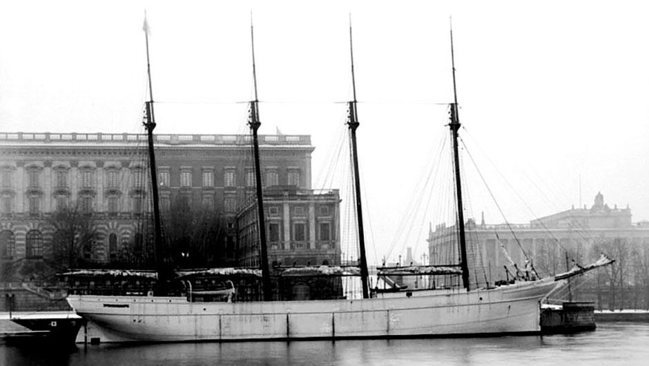 Skonerten Polstjärnan någon gång 1885-1905. 