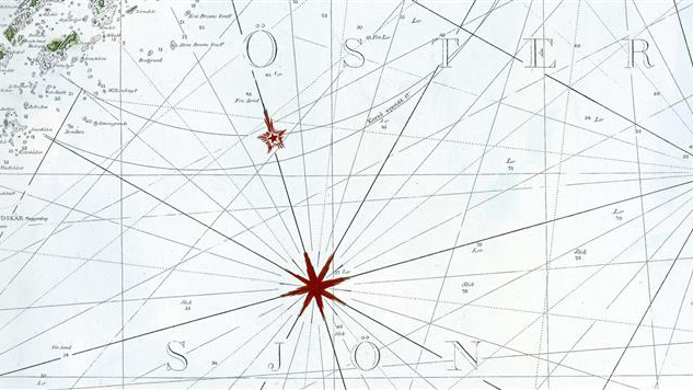 Gammal karta över del av Östersjön.